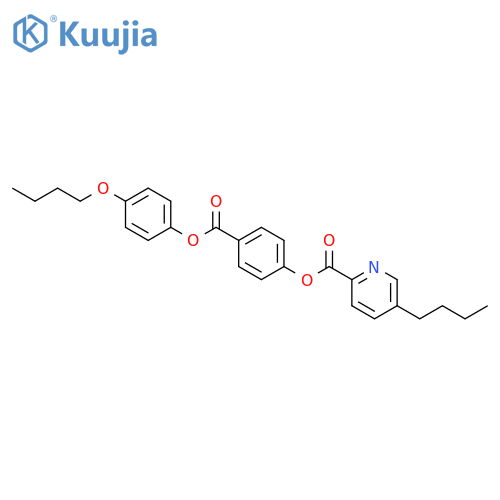 2-Pyridinecarboxylic acid, 5-butyl-, 4-[(4-butoxyphenoxy)carbonyl]phenyl ester structure