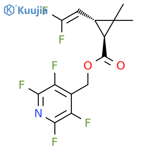 Cyclopropanecarboxylic acid, 3-(2,2-difluoroethenyl)-2,2-dimethyl-, (2,3,5,6-tetrafluoro-4-pyridinyl)methyl ester, trans- structure
