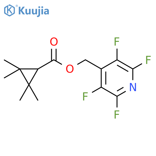 Cyclopropanecarboxylic acid, 2,2,3,3-tetramethyl-, (2,3,5,6-tetrafluoro-4-pyridinyl)methyl ester structure