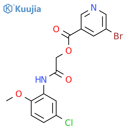 [(5-chloro-2-methoxyphenyl)carbamoyl]methyl 5-bromopyridine-3-carboxylate structure