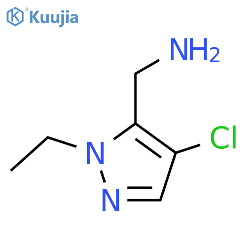 (4-Chloro-1-ethyl-1H-pyrazol-5-yl)methylamine structure