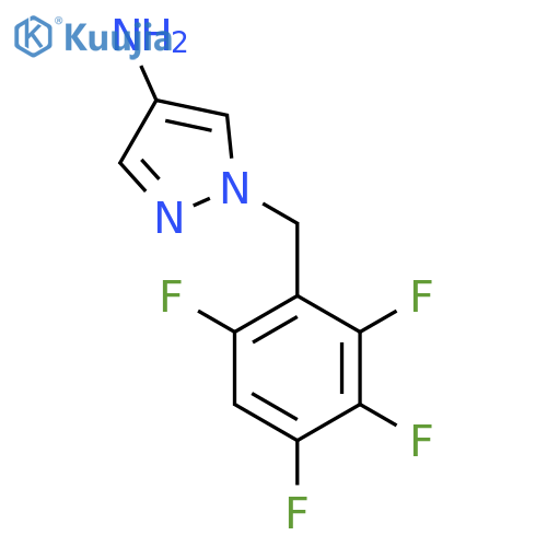 1-(2,3,4,6-tetrafluorophenyl)methyl-1H-pyrazol-4-amine structure