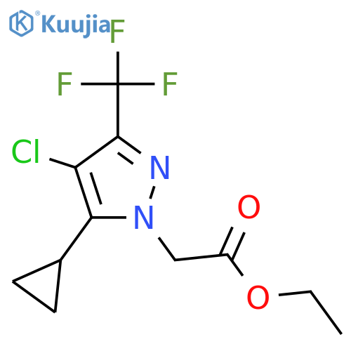 ethyl 2-4-chloro-5-cyclopropyl-3-(trifluoromethyl)-1H-pyrazol-1-ylacetate structure