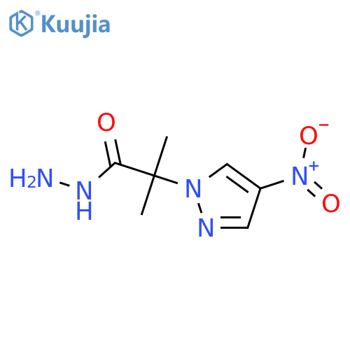 2-Methyl-2-(4-nitro-1H-pyrazol-1-yl)propanehydrazide structure
