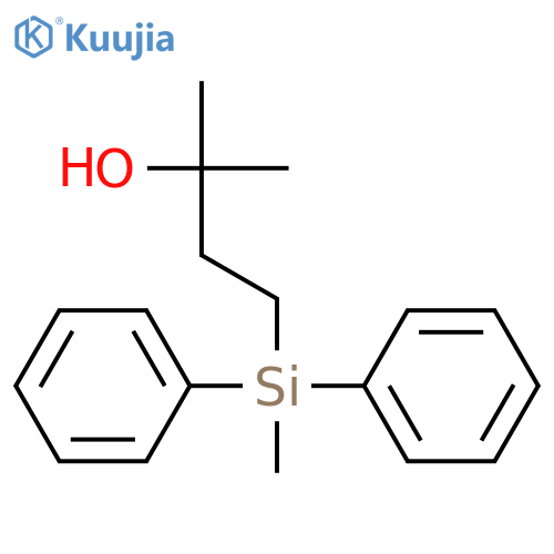 2-Butanol, 2-methyl-4-(methyldiphenylsilyl)- structure