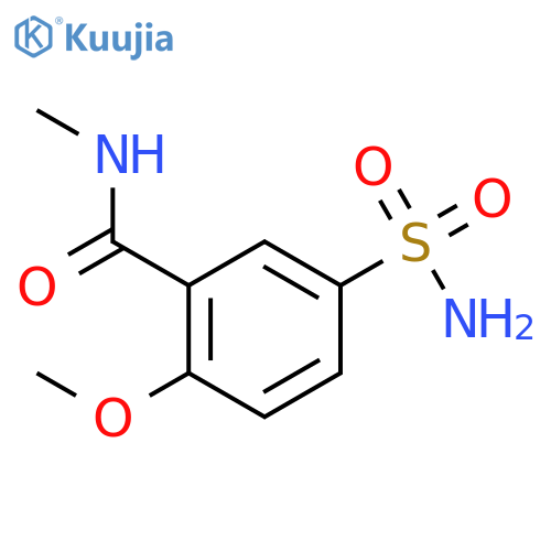 Benzamide, 5-(aminosulfonyl)-2-methoxy-N-methyl- structure
