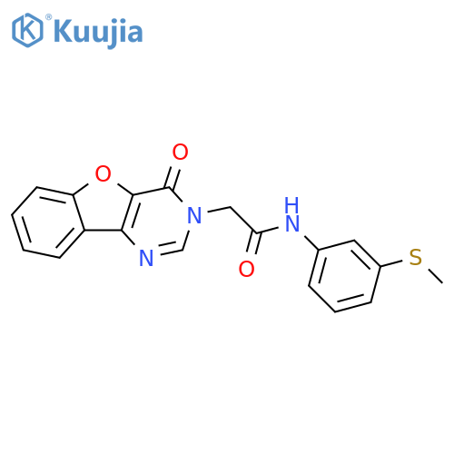 N-[3-(methylsulfanyl)phenyl]-2-{6-oxo-8-oxa-3,5-diazatricyclo[7.4.0.0^{2,7}]trideca-1(9),2(7),3,10,12-pentaen-5-yl}acetamide structure