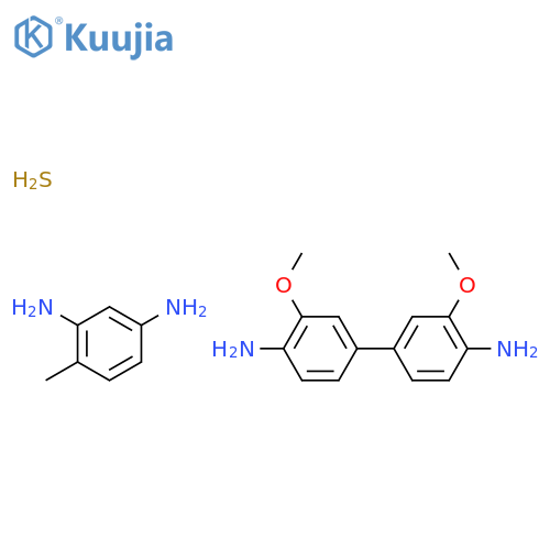 [1,1'-Biphenyl]-4,4'-diamine, 3,3'-dimethoxy-, reaction products with 4-methyl-1,3-benzenediamine and sulfur, desulfurized structure