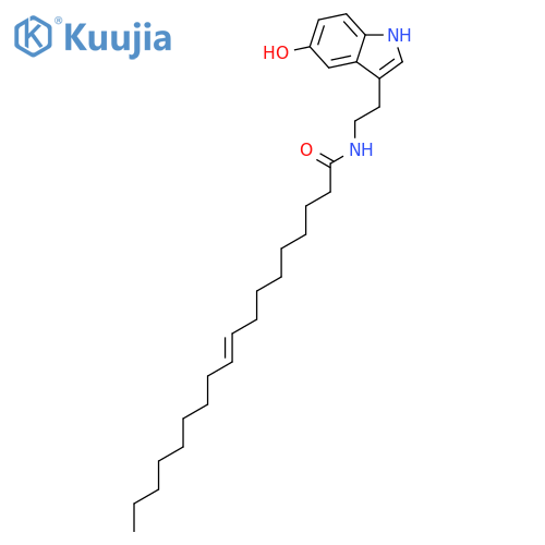 N-[2-(5-hydroxy-1h-indol-3-yl)ethyl]octadec-9-enamide structure