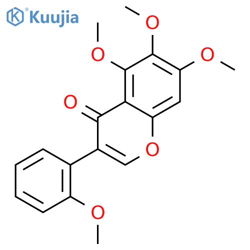 5,6,7-trimethoxy-3-(2-methoxyphenyl)chromen-4-one structure