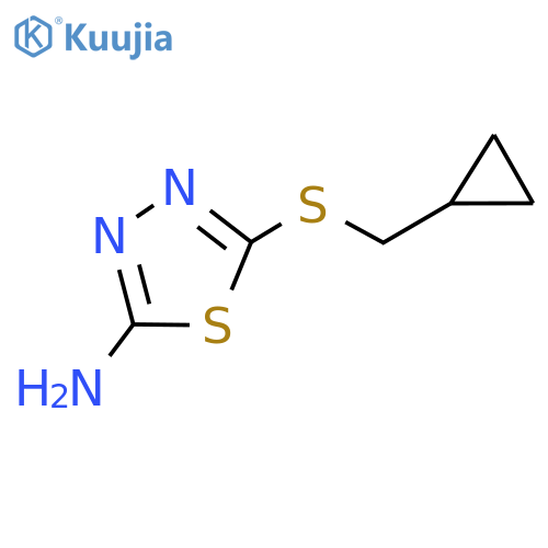 5-[(Cyclopropylmethyl)sulfanyl]-1,3,4-thiadiazol-2-amine structure
