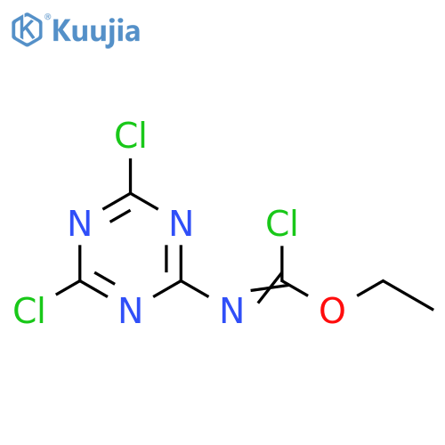 Formimidic acid,1-chloro-N-(4,6-dichloro-s-triazin-2-yl)-, ethyl ester (7CI,8CI) structure