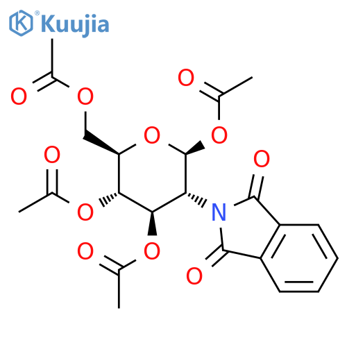 2-Deoxy-2-N-phthalimido-1,3,4,6-tetra-O-acetyl-b-D-glucopyranose structure