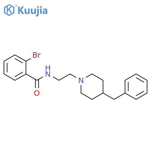 Benzamide, 2-bromo-N-[2-[4-(phenylmethyl)-1-piperidinyl]ethyl]- structure