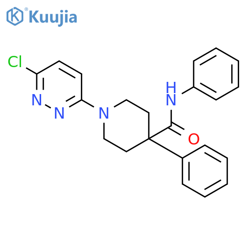 4-Piperidinecarboxamide, 1-(6-chloro-3-pyridazinyl)-N,4-diphenyl- structure