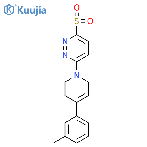 Pyridazine, 3-[3,6-dihydro-4-(3-methylphenyl)-1(2H)-pyridinyl]-6-(methylsulfonyl)- structure
