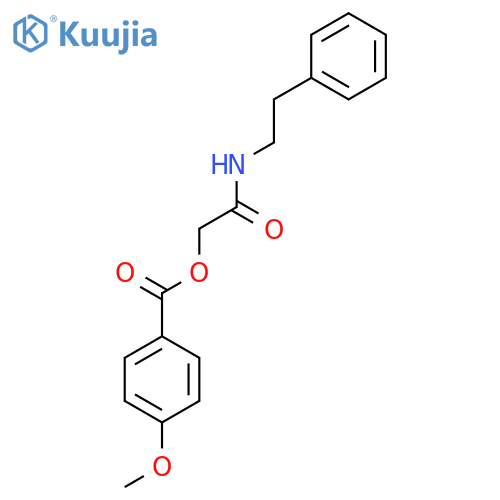 [(2-phenylethyl)carbamoyl]methyl 4-methoxybenzoate structure