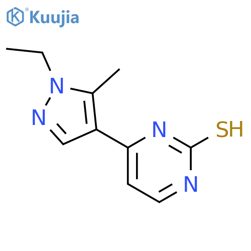 4-(1-ethyl-5-methyl-1H-pyrazol-4-yl)pyrimidine-2-thiol structure