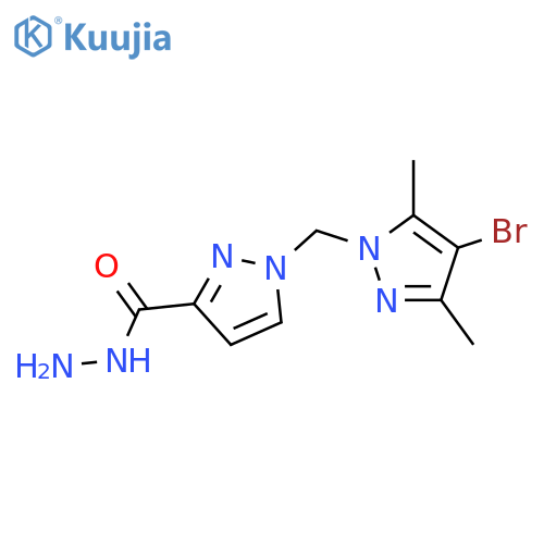 1-(4-bromo-3,5-dimethyl-1H-pyrazol-1-yl)methyl-1H-pyrazole-3-carbohydrazide structure