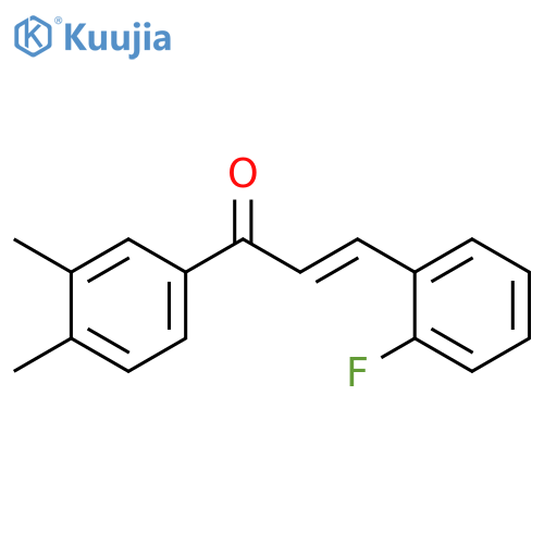 (2E)-1-(3,4-dimethylphenyl)-3-(2-fluorophenyl)prop-2-en-1-one structure
