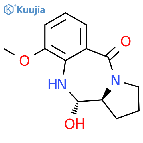 5H-Pyrrolo[2,1-c][1,4]benzodiazepin-5-one, 1,2,3,10,11,11a-hexahydro-11-hydroxy-9-methoxy-, cis- structure