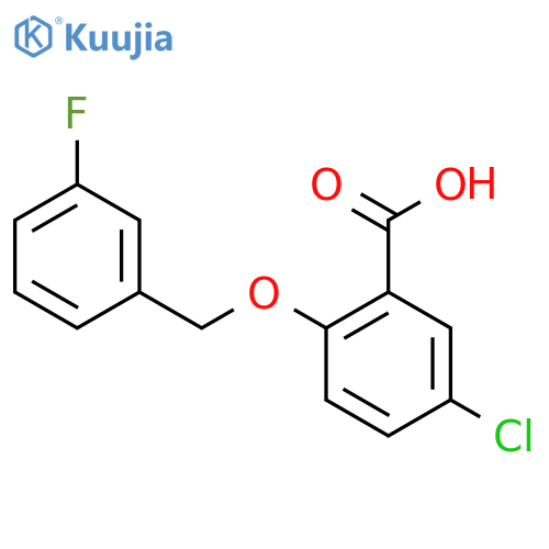5-Chloro-2-(3-fluorobenzyl)oxybenzoic Acid structure