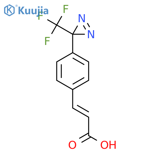 3-{4-3-(trifluoromethyl)-3H-diazirin-3-ylphenyl}prop-2-enoic acid structure