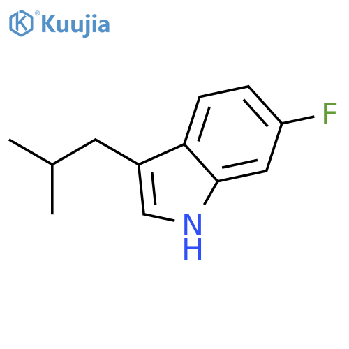 6-fluoro-3-(2-methylpropyl)-1H-Indole structure
