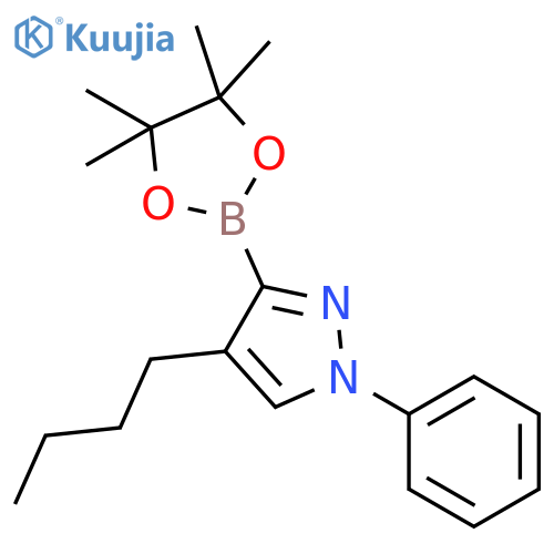 4-Butyl-1-phenyl-3-(4,4,5,5-tetramethyl-1,3,2-dioxaborolan-2-yl)-1H-pyrazole structure