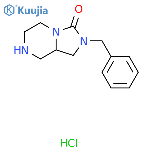 2-Benzylhexahydroimidazo1,5-apyrazin-3(2H)-one hydrochloride structure