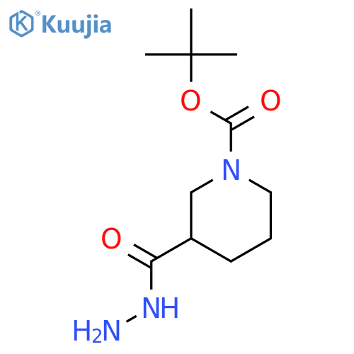 tert-butyl (3R)-3-(hydrazinecarbonyl)piperidine-1-carboxylate structure