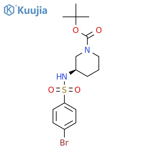 tert-Butyl (3R)-3-[(4-bromobenzene-1-sulfonyl)amino]piperidine-1-carboxylate structure