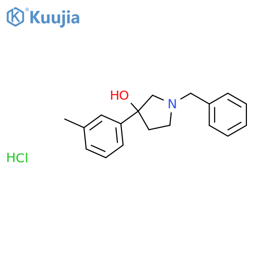 3-Pyrrolidinol, 3-(3-methylphenyl)-1-(phenylmethyl)-, hydrochloride structure