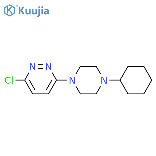 Pyridazine, 3-chloro-6-(4-cyclohexyl-1-piperazinyl)- structure