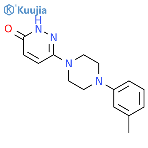 3(2H)-Pyridazinone, 6-[4-(3-methylphenyl)-1-piperazinyl]- structure
