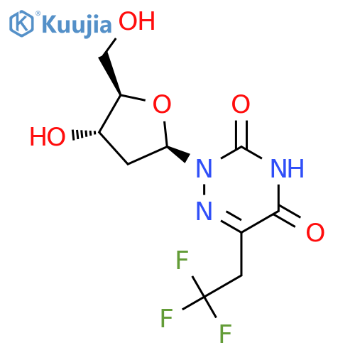 1,2,4-Triazine-3,5(2H,4H)-dione,2-(2-deoxy-b-D-erythro-pentofuranosyl)-6-(2,2,2-trifluoroethyl)- structure