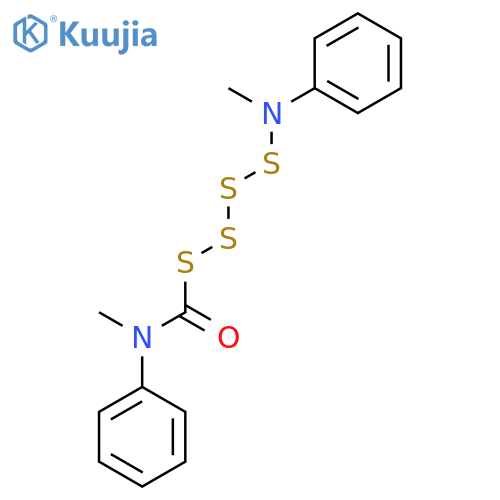 Benzenamine, N-methyl-N-[[(methylphenylamino)carbonyl]tetrathio]- structure