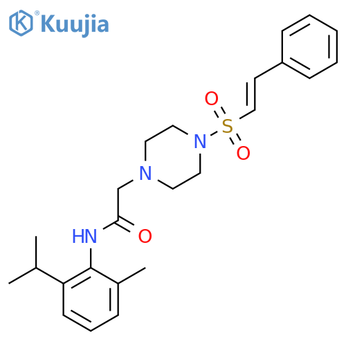 N-[2-methyl-6-(propan-2-yl)phenyl]-2-[4-(2-phenylethenesulfonyl)piperazin-1-yl]acetamide structure