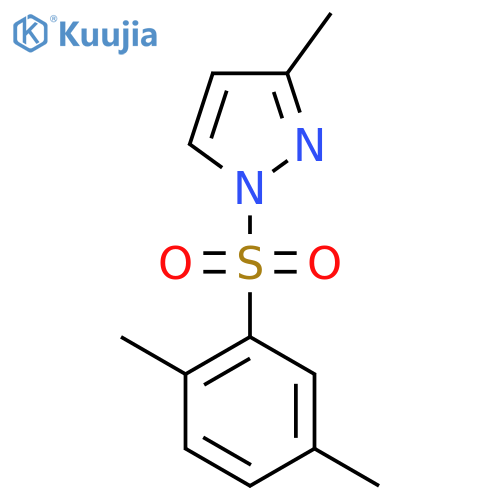 1-(2,5-dimethylbenzenesulfonyl)-3-methyl-1H-pyrazole structure