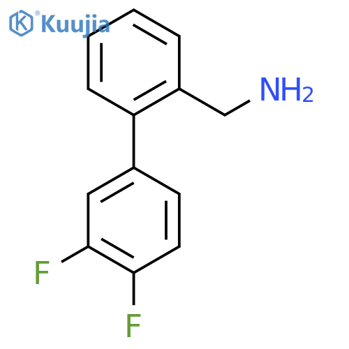 (3',4'-Difluoro-[1,1'-biphenyl]-2-YL)methanamine structure