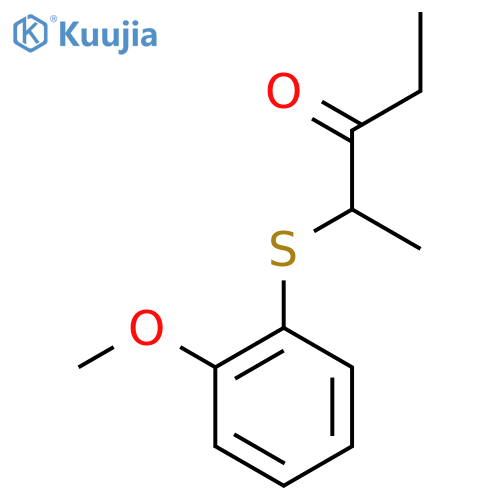 2-(2-Methoxyphenyl)sulfanylpentan-3-one structure