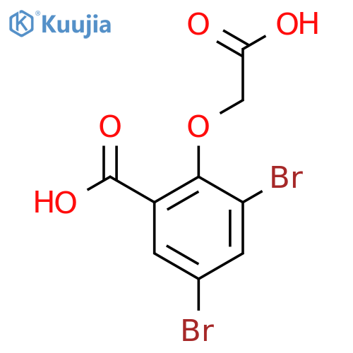 3,5-dibromo-2-(carboxymethoxy)benzoic acid structure