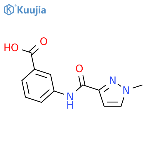3-(1-methyl-1H-pyrazole-3-amido)benzoic acid structure