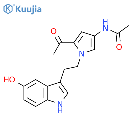 Acetamide, N-[5-acetyl-1-[2-(5-hydroxy-1H-indol-3-yl)ethyl]-1H-pyrrol-3-yl]- structure