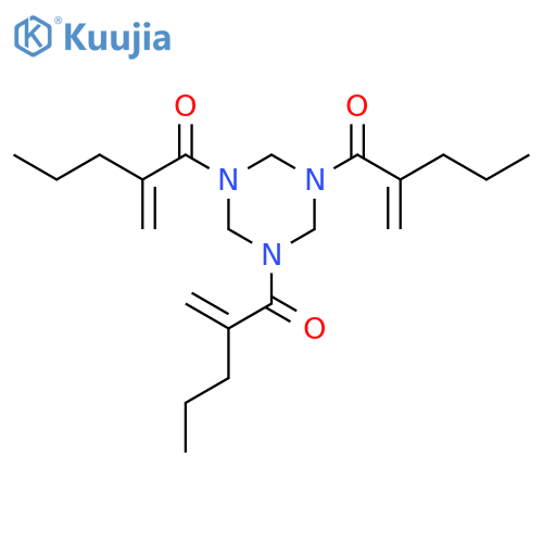 1,3,5-Triazine, hexahydro-1,3,5-tris(2-methylene-1-oxopentyl)- structure