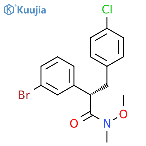 (S)-2-(3-Bromophenyl)-3-(4-chlorophenyl)-N-methoxy-N-methylpropanamide structure