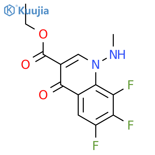 3-Quinolinecarboxylic acid,6,7,8-trifluoro-1,4-dihydro-1-(methylamino)-4-oxo-, ethyl ester structure