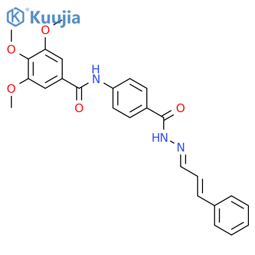 Benzoic acid,4-[(3,4,5-trimethoxybenzoyl)amino]-, 2-(3-phenyl-2-propen-1-ylidene)hydrazide structure