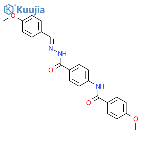 Benzoic acid,4-[(4-methoxybenzoyl)amino]-, 2-[(4-methoxyphenyl)methylene]hydrazide structure