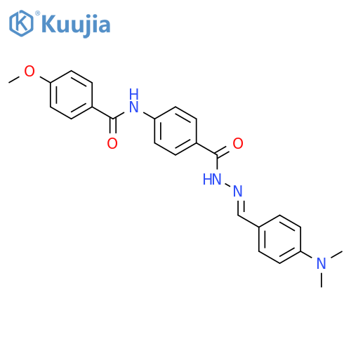 Benzoic acid,4-[(4-methoxybenzoyl)amino]-, 2-[[4-(dimethylamino)phenyl]methylene]hydrazide structure